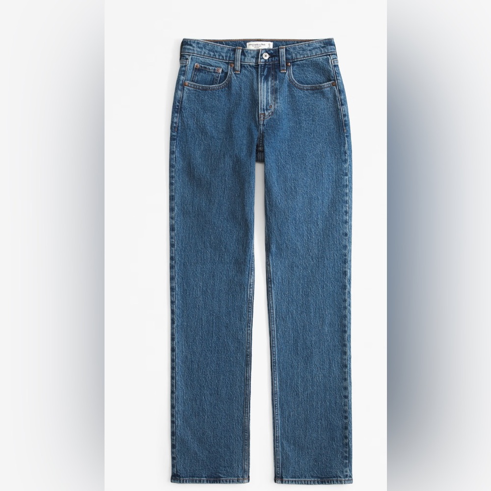 Abercrombie & Fitch Blue Straight Jeans curve love